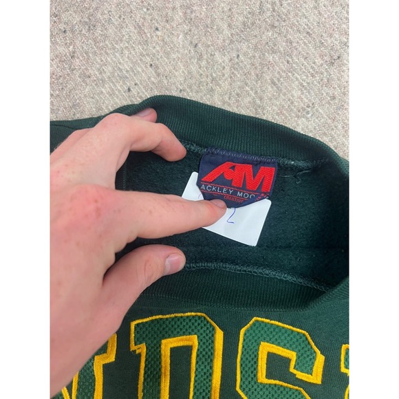 Vintage North Dakota State University Sweatshirt Mens XL Green 1990s - Picture 10 of 11
